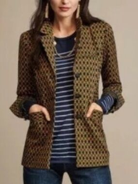 Cabi Kensington Proper Standout Medallion Jacket M #3372